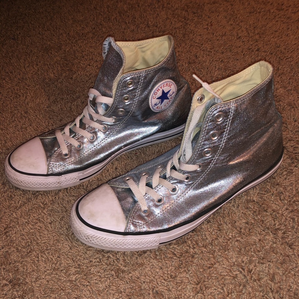 Teal Sparkly Converse